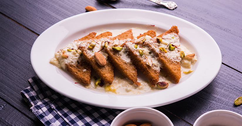 Shahi Tukda With Apricot Sheera Recipe