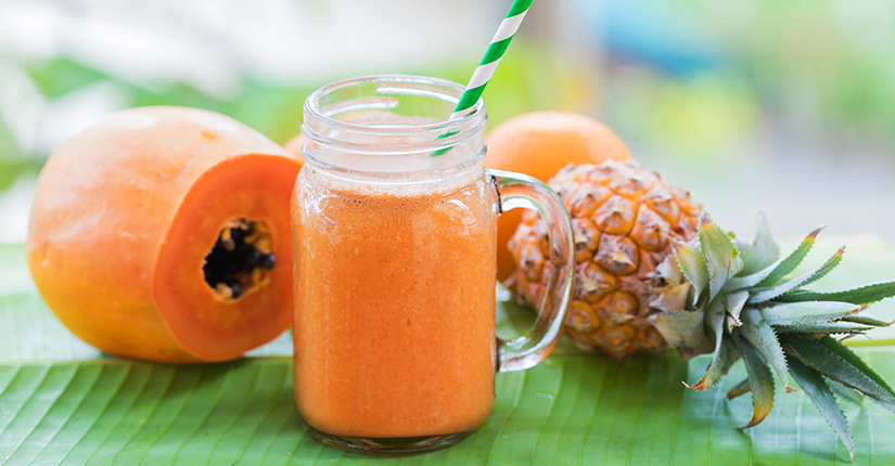 Tropical papaya smoothie